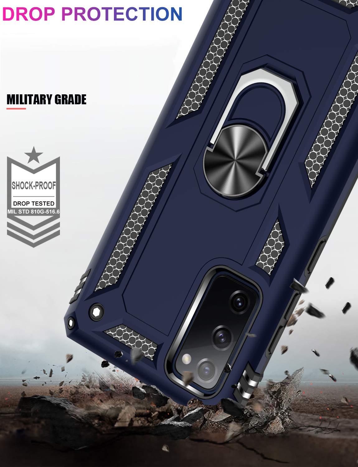 Lumarke For Galaxy S20 Fe Case With Screen Protector,Pass 16Ft. Drop Tested Military Grade Protective Phone Cover With Magnetic