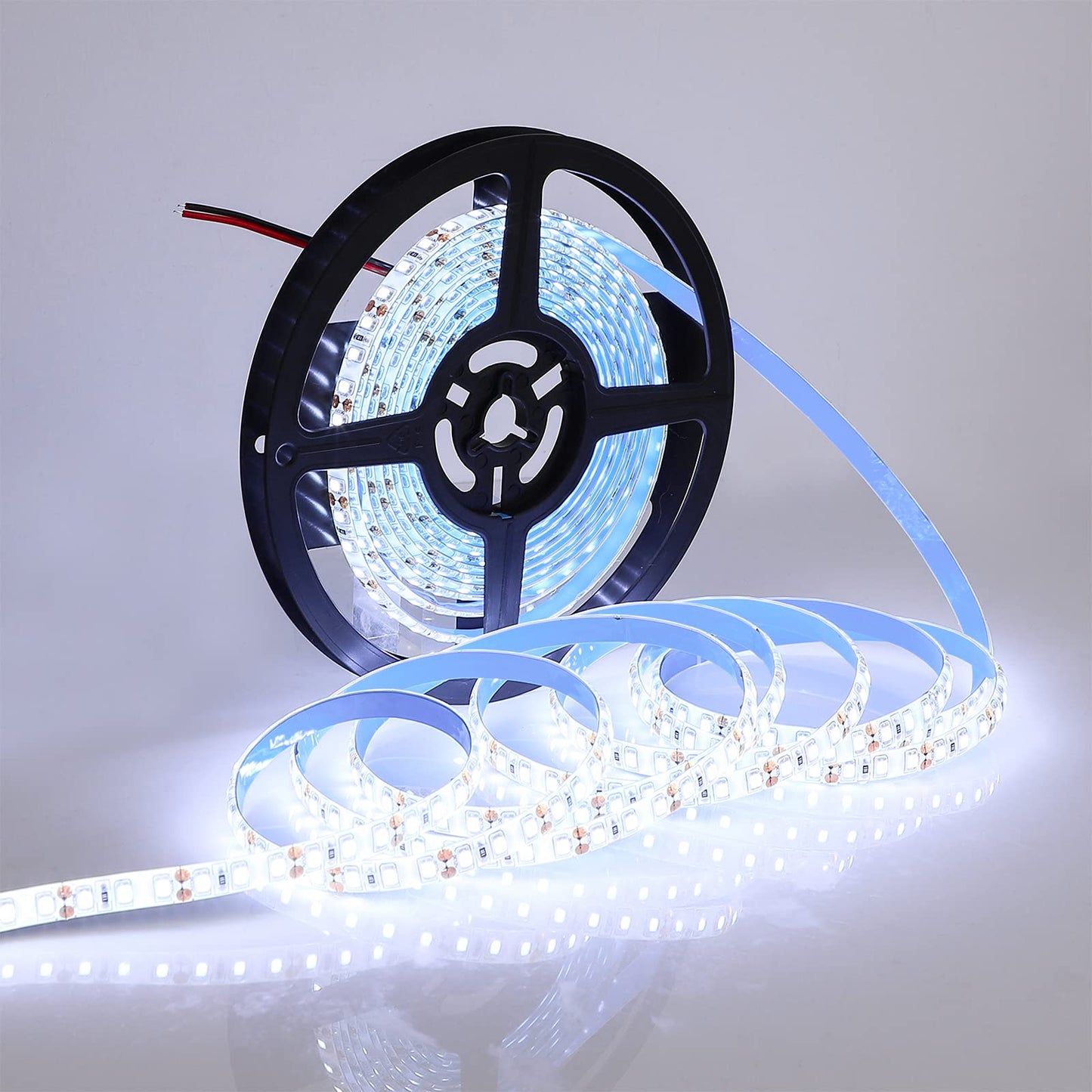 Supernight 600 Leds Light Strip, 16.4Ft Waterproof Daylight White Led Rope Lighting For Bedroom, Boat, Christmas, Tv Backlighting