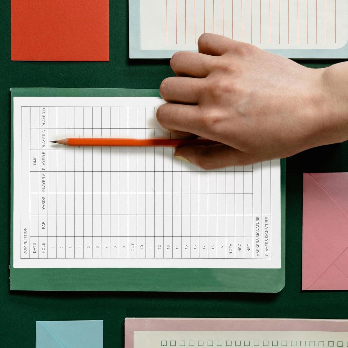 30pcs Golf Scorecards Durable Coated Paper Score Record Tools for Keeping Lightweight and Portable Design for Golf Courses and Statistics Tracking