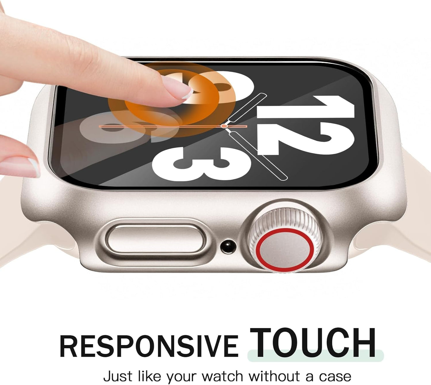 JR.DM 42mm 2 Pack Hard PC Case with HD Tempered Glass Screen Protector for Apple Watch Series 3/2/1, Slim Guard Bumper Full Coverage Protective Anti-Scratch Face Cover for iWatch, Starlight+ Clear