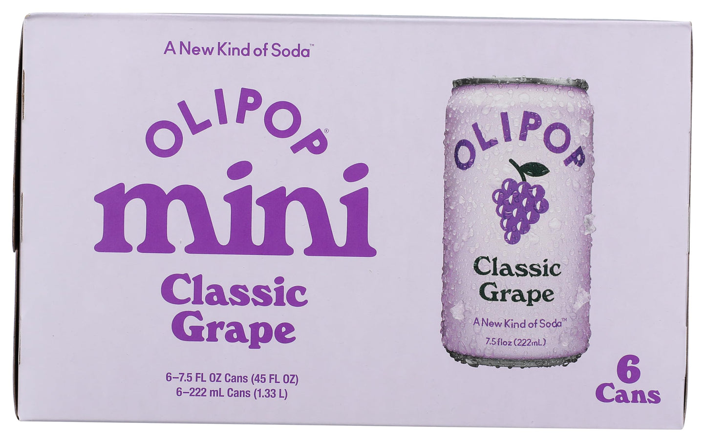 OLIPOP Minis Prebiotic Soda Pop  Classic G  Pantry Pack Packed with Prebiotics  Fiber  and Botanicals  Gluten Free  Vegan  GMO Free  7.5oz (6-Cans)