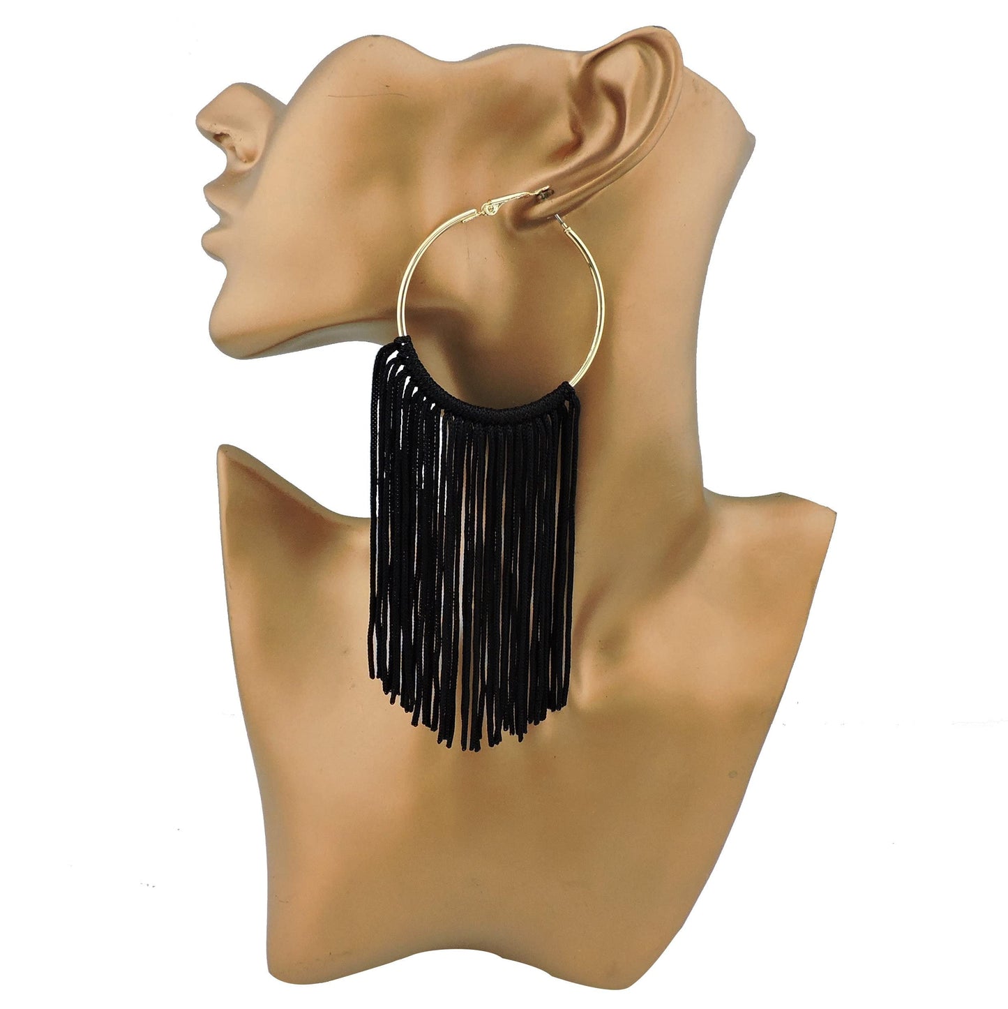 Coiris Boho Tassel Earrings for Women Bohemian Hoop Drop Tassels Western Earrings Statement Dangle Country Earrings Summer Beach