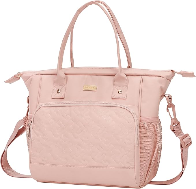 NISHEL Lunch Box for Women with Adjustable Shoulder Strap, Portable & Reusable Cooler Bag, Lunch Leak-proof Insulated Thermal Compartment, for Office Work Picnic Travel Gym, Pink