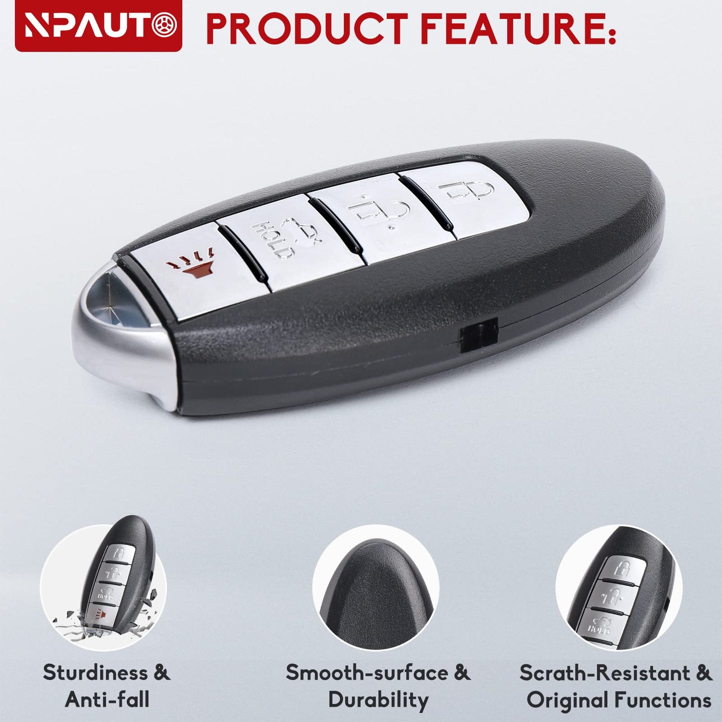 Npauto Key Fob Replacement Fits For Nissan Altima 2007-2012, Maxima Murano 09-14, Infiniti G25 G35 G37 Fx35 Q60 & More Keyless E