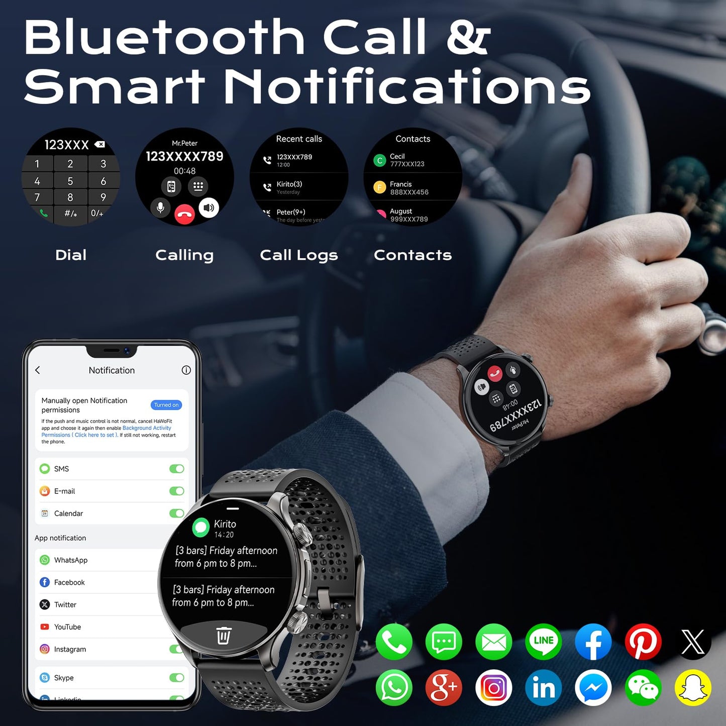GPS Smart Watches for Men (Answer/Make Call), 1.60" AMOLED Display Smartwatch, 170+ Sports Modes Fitness Tracker Watch with Compass Pedometer, 5ATM Waterproof Mens Smart Watch for Android iPhone