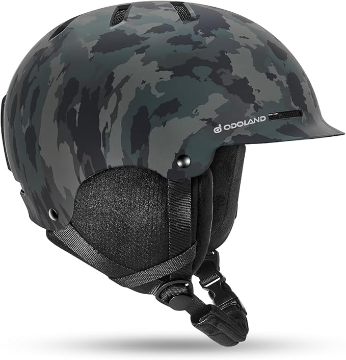 Odoland Adult Ski Helmet for Men & Women - Snowboard Helmet with Adjustable Dial Fit System, ASTM Safety Certified, Goggle...