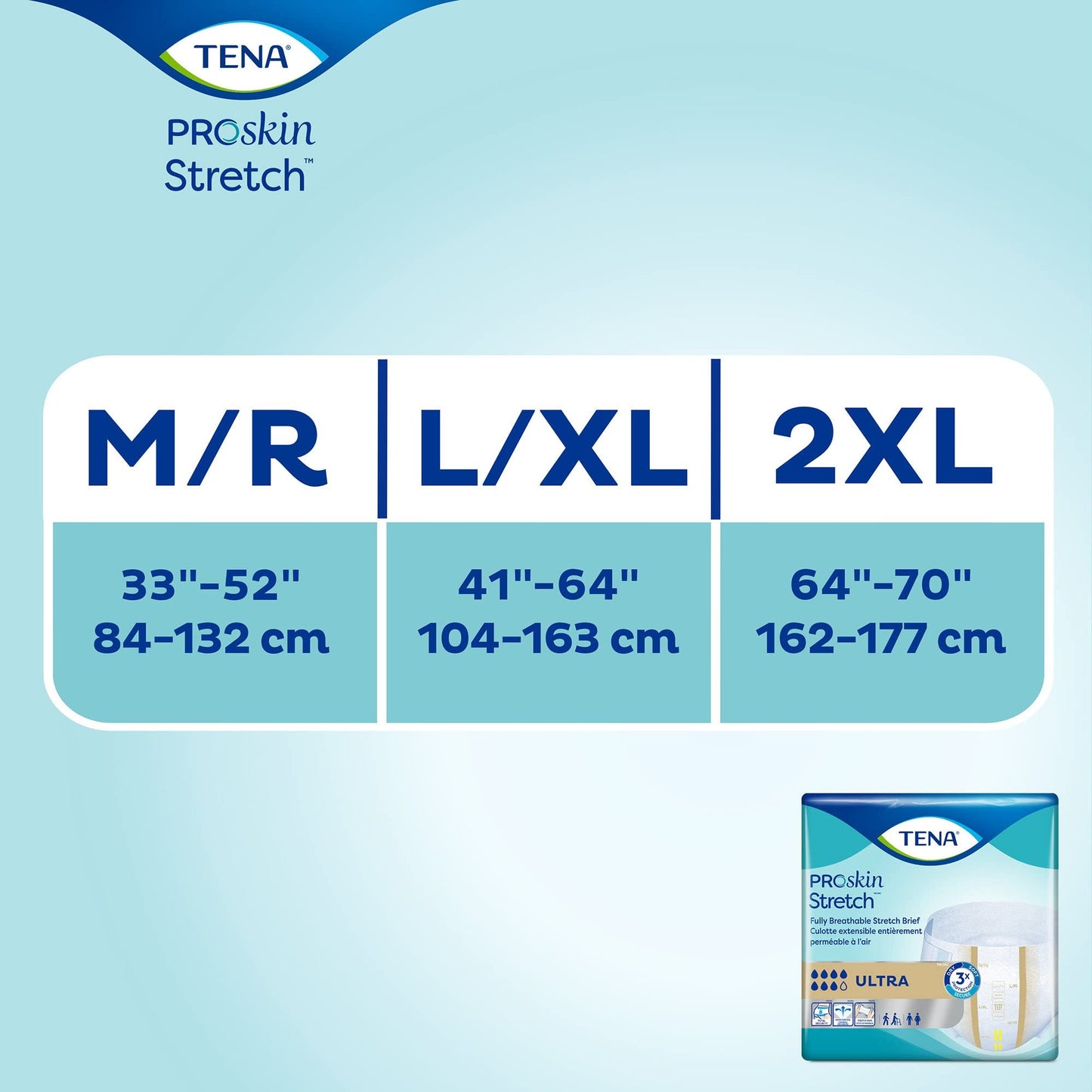 TENA Stretch Ultra Briefs, Incontinence, Disposable, Heavy Absorbency, Large/XL, 36 Count, 1 Pack