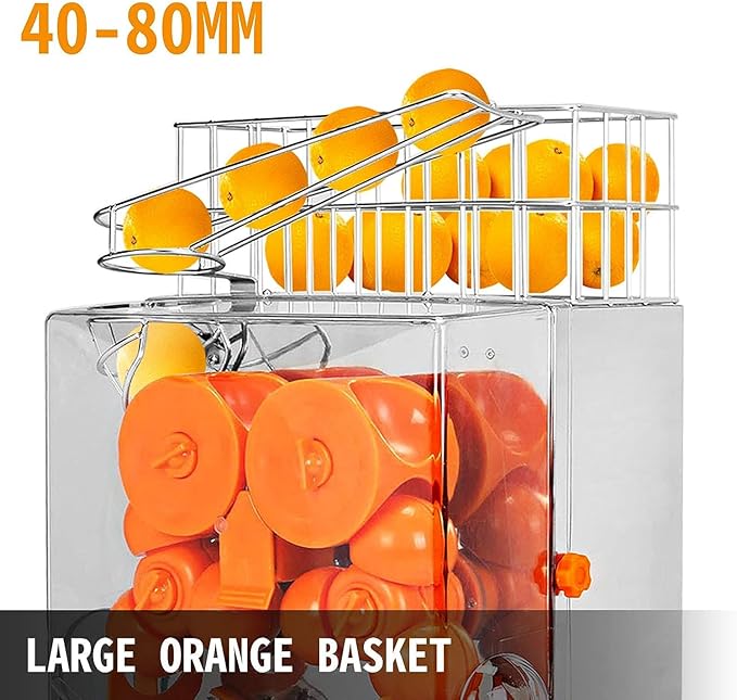 Commercial Juicer Machine, Oranges Juice Machine with Pull-Out Filter Box Commercial Orange Juicer 22-30 Oranges Per Minute, 110V Juice Extractor, 120W Orange Squeezer (E1)