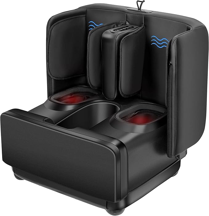 COMFIER 2 in 1 FSA Foot Massager Machine, HSA Shiatsu Foot and Calf Massager with Heat,Kneading,Vibration,Compression Mass...