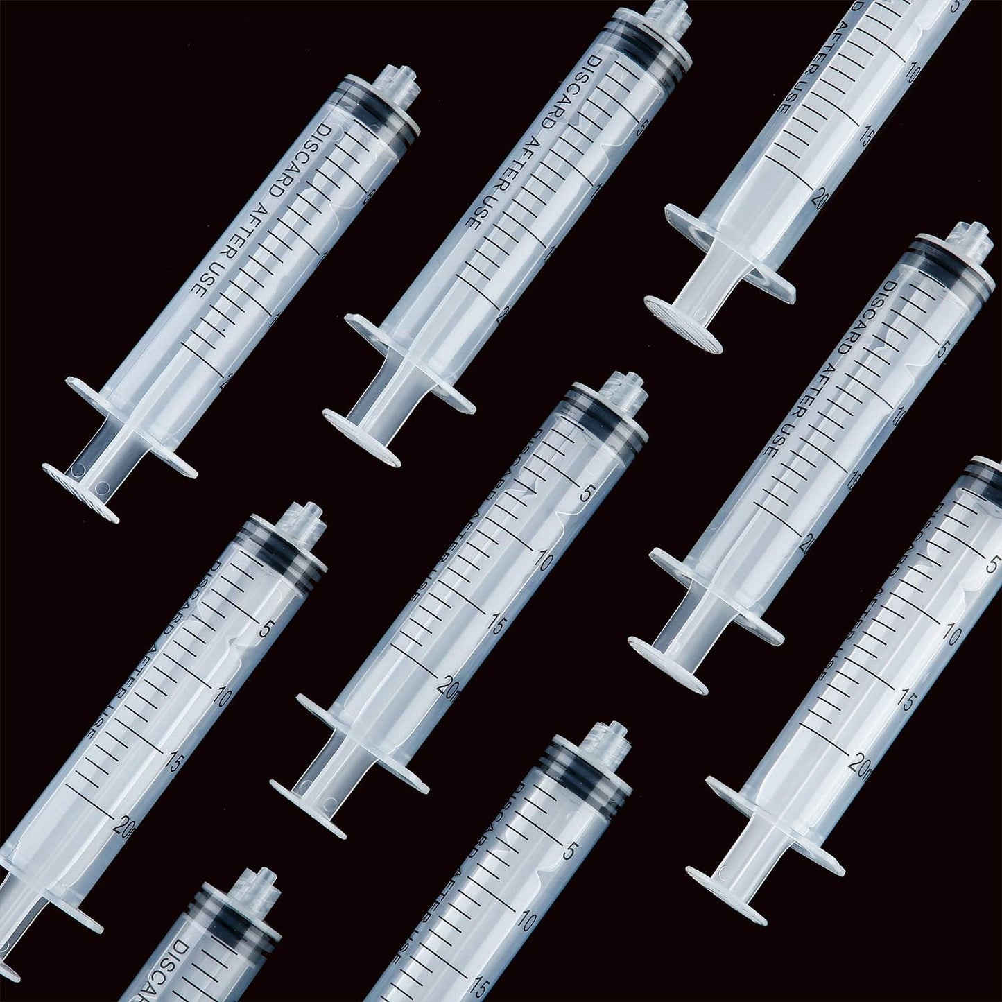 TecUnite 20 Pack Syringe Without Needle, Plastic Curved Syringes for Epoxy Resin, Craft, Feeding Pets Animals, Oil or Glue Applicator