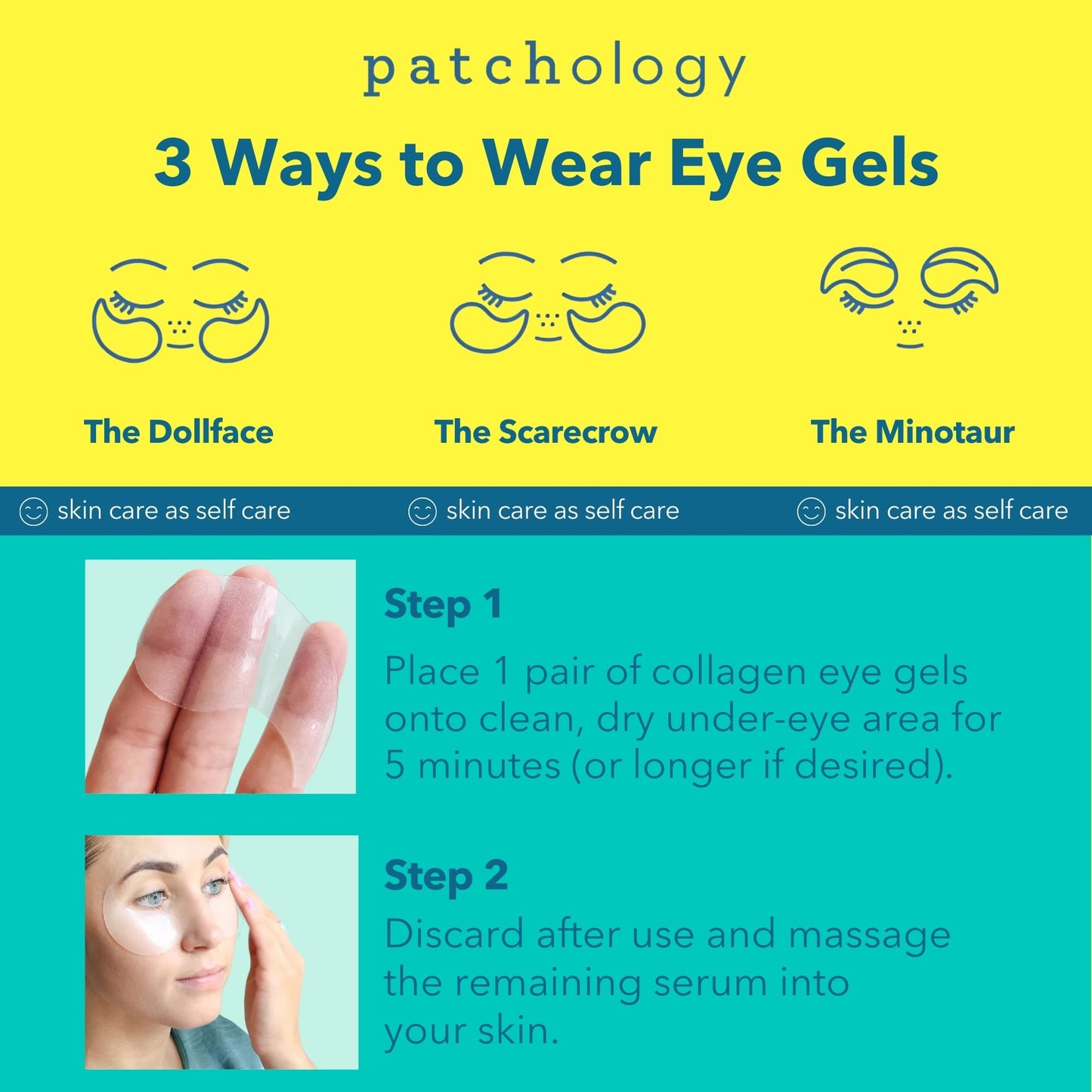 Patchology All Eyes On You Under Eye Mask - Retinol, Collagen & Green Tea Infused - Eye Gels for Dark Circles, Puffiness, & Wrin