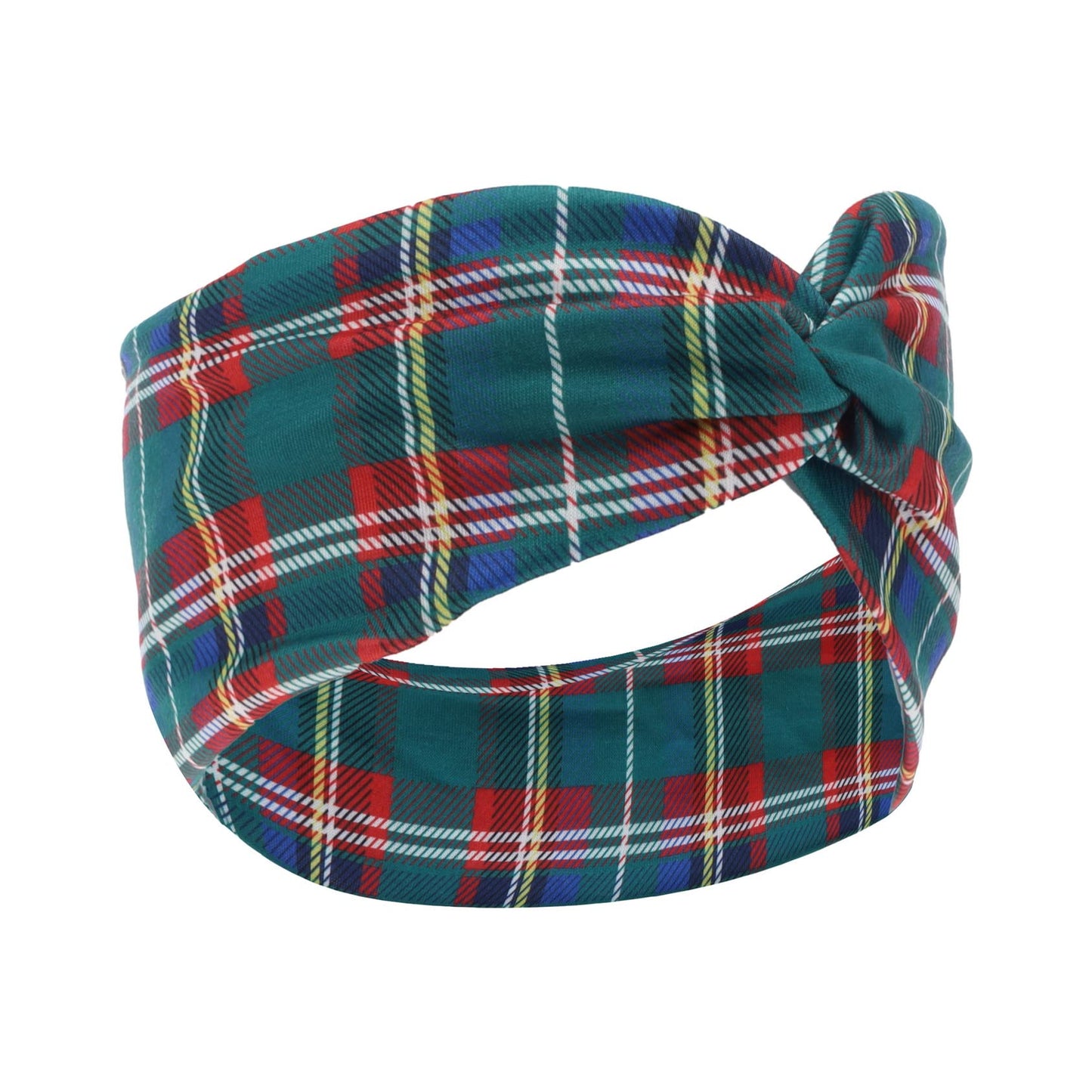 Woration Headbands for Women, Plaid Hairband Girls Hand Band Sports Yoga Headscarves Twisted Knotted Headwrap Elastic Headwear D