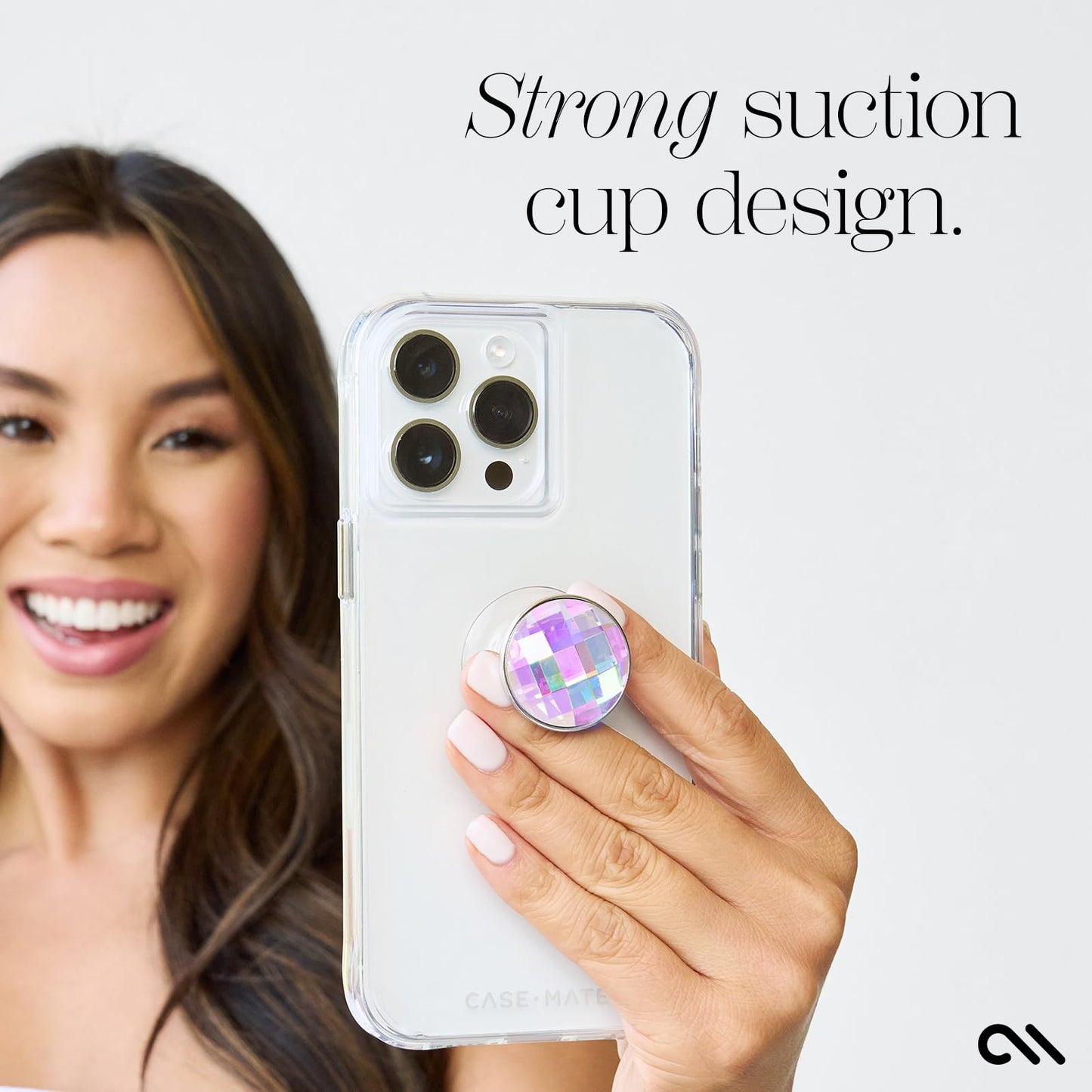 Case-Mate Minis - Soap Bubble Cell Phone Stand/Grip - Suction Cup Cell Phone Holder [Removable For Wireless Charging] For Iphone