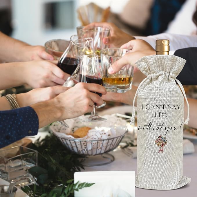 Bridesmaids Proposal Gifts, Gifts for Wedding Gift for Maid of Honor Sister Friend Bridesmaid Gifts Bridal Shower Bachelorette Party Favor Wine Bag Decoration Supplies, Wine Gifts for Women /16