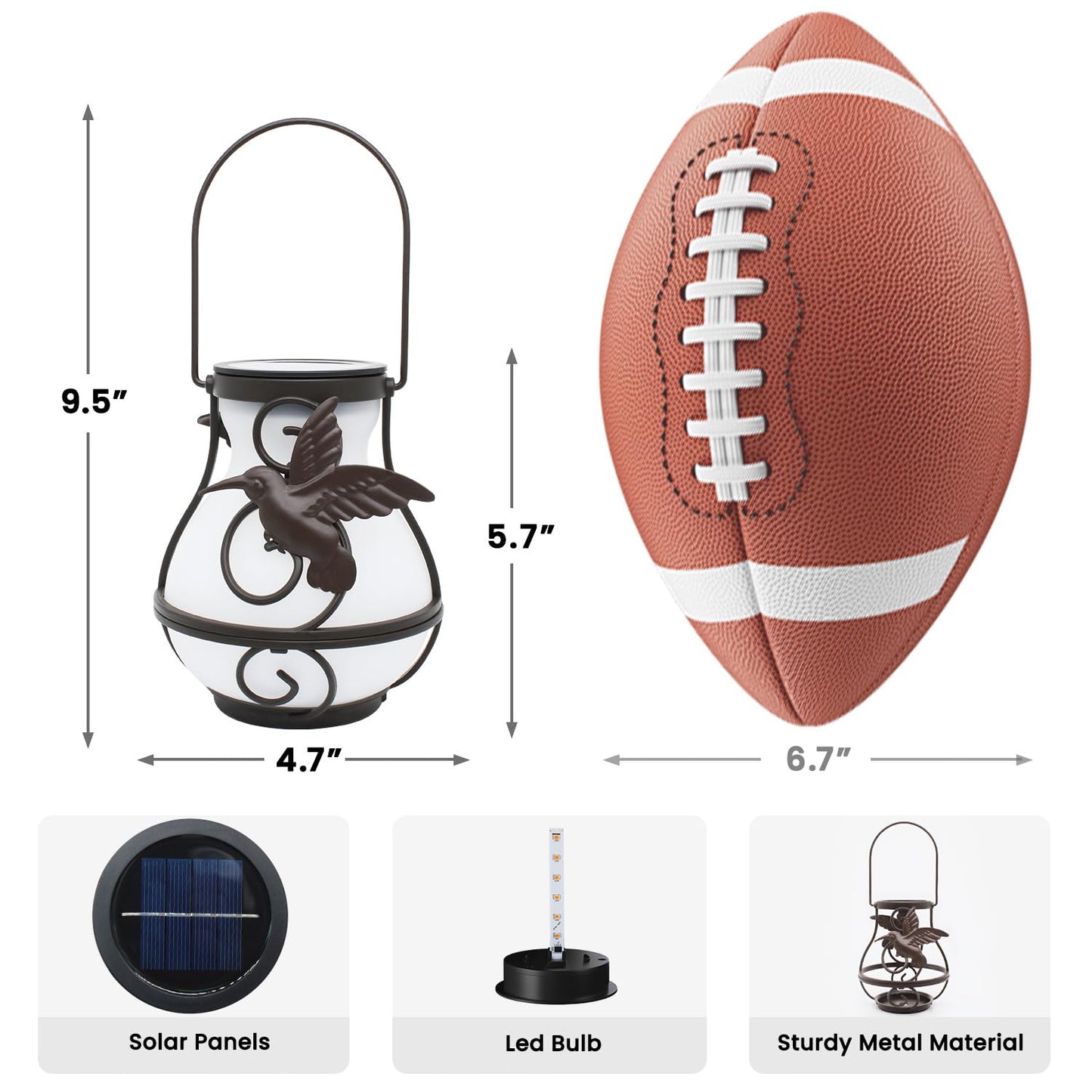 2 Pack Solar Lanterns For Outside Hanging Solar Garden Lights Outdoor Waterproof With Flickering Flame Led Lantern For Patio Yard Camping Halloween Decorations Gardening Gifts For Mom
