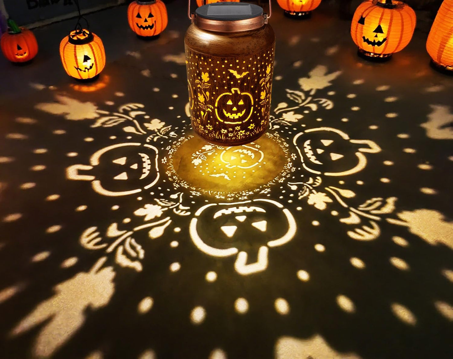 Halloween Decorations Solar Lanterns Outdoor Waterproof Pumpkin Garden Decor Gifts  Halloween Pumpkin Lantern Lights Hanging Solar Lights For Halloween Party  Yard  Patio  Backyard  Porch