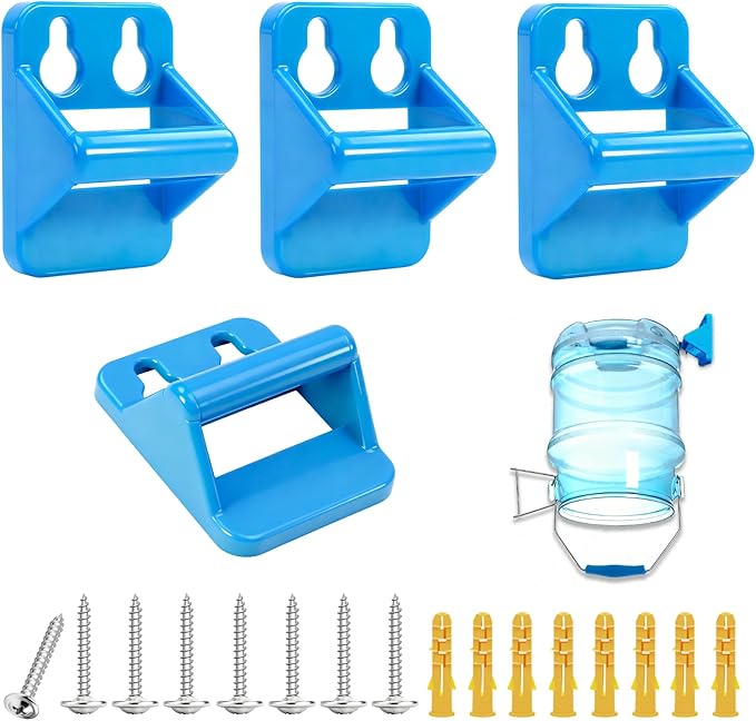 WFCYX 4 Pcs Multifunctional Ice Bucket Hanger Bracket, Ice Bucket Hook Holder, Fit for Saf-T-Ice Tote Drying Rack, W/Screw...