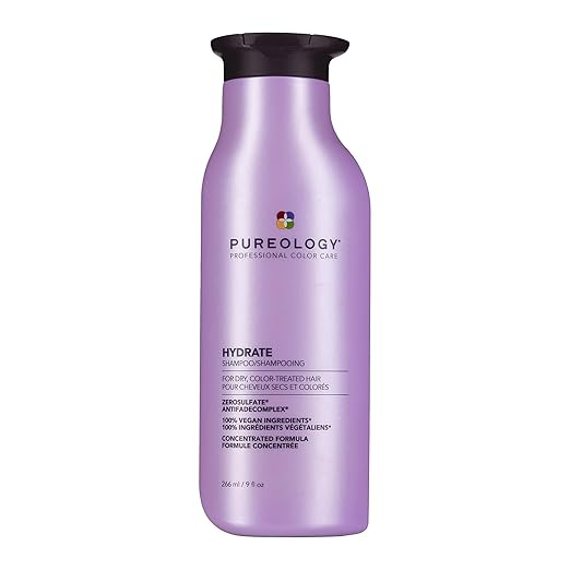 Pureology Hydrate Shampoo - For Dry or Color Treated Hair, Moisturizing Shampoo For Hydration & Softness, With Rose Extrac...