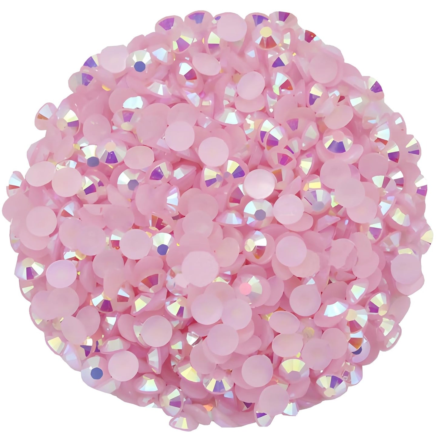 720 Pcs SS30 6mm Flatback Rhinestones for Nails Art Crafts Glitter Round Shine Gems AB Crystals DIY Clothes Shoes (Light Pink AB