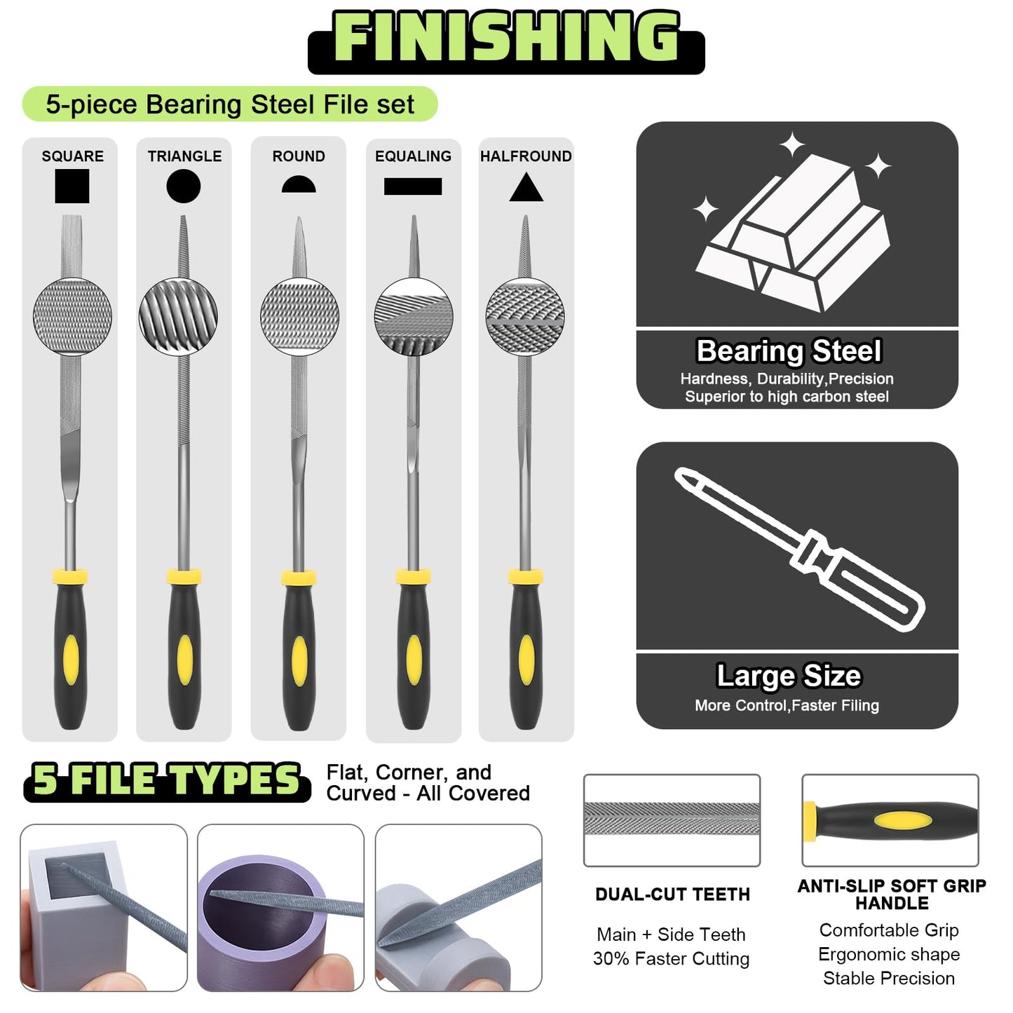 3D Printer Tools Kit, 34pcs 3D Printer Accessories for All FDM/SLA Printers Includes Nozzle Cleaning Tools, Removal Scrapers, Finishing Tools, 5 Types of Files,Brushes, Wire Cutter, Engraving Knife