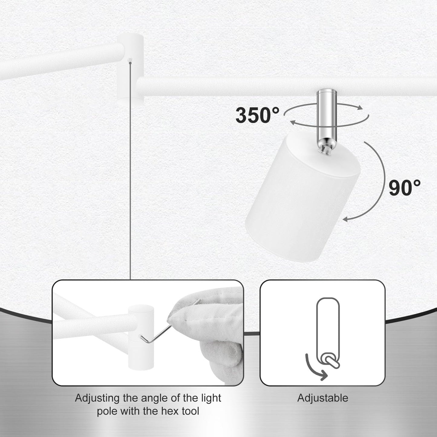 Auquee 8 Light Track Lighting Fixtures Ceiling  Matte White Kichen Track Lighting Fixtures  Rotatable Light Heads  Adjustable Modern Led Track Lights For Kitchen/Hallway  No Gu10 Bulb