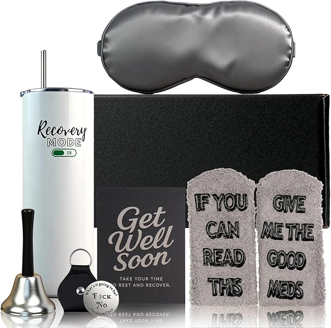 Funny Get Well Soon Care Package for Women and Men, Recovery Mode Gift Box After Surgery, Chemo, or Hospital Stay, Thinkin...