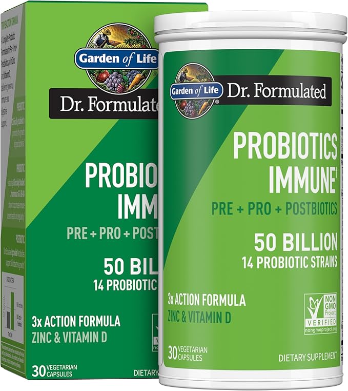 Garden of Life Dr Formulated Probiotics Immune Support & Dr. Formulated Probiotics Organic Kids+ Plus Vitamin C & D
