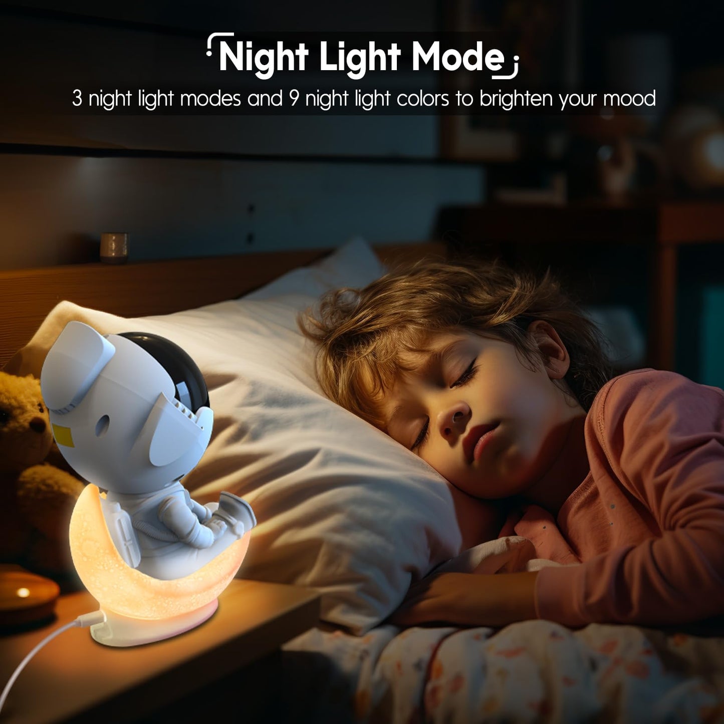 Rossetta Astronaut Galaxy Projector Night Light With Timer And Remote  Kids mature-themeds Room Decor  Party  Gifts For Christmas  Birthdays