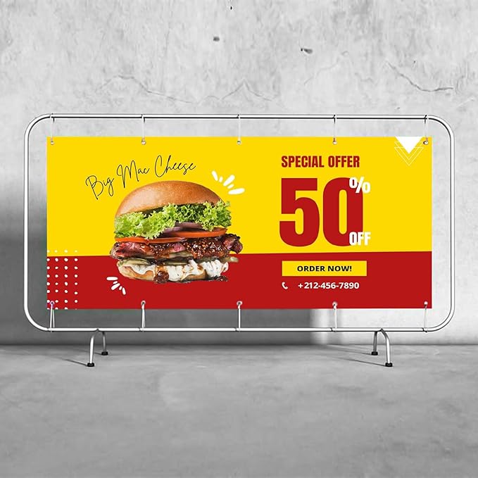 Personalized Passion Vinyl Banner 4' x 10' - Customized Banner for Business, Graduation, Birthday Parties, Indoor Outdoor Use - Full Color 13oz Vinyl Custom Signs with HD Printed Text, Photos and More