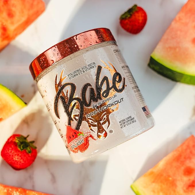 Babe Pre Workout powder for Women | Watermelon Splash | 6g Citrulline, 2g Beta-Alanine, 100mg Hyaluronic Acid, 5mg Biotin and 5 other registered trademarked ingredients | 30 servings | 12.8 OZ