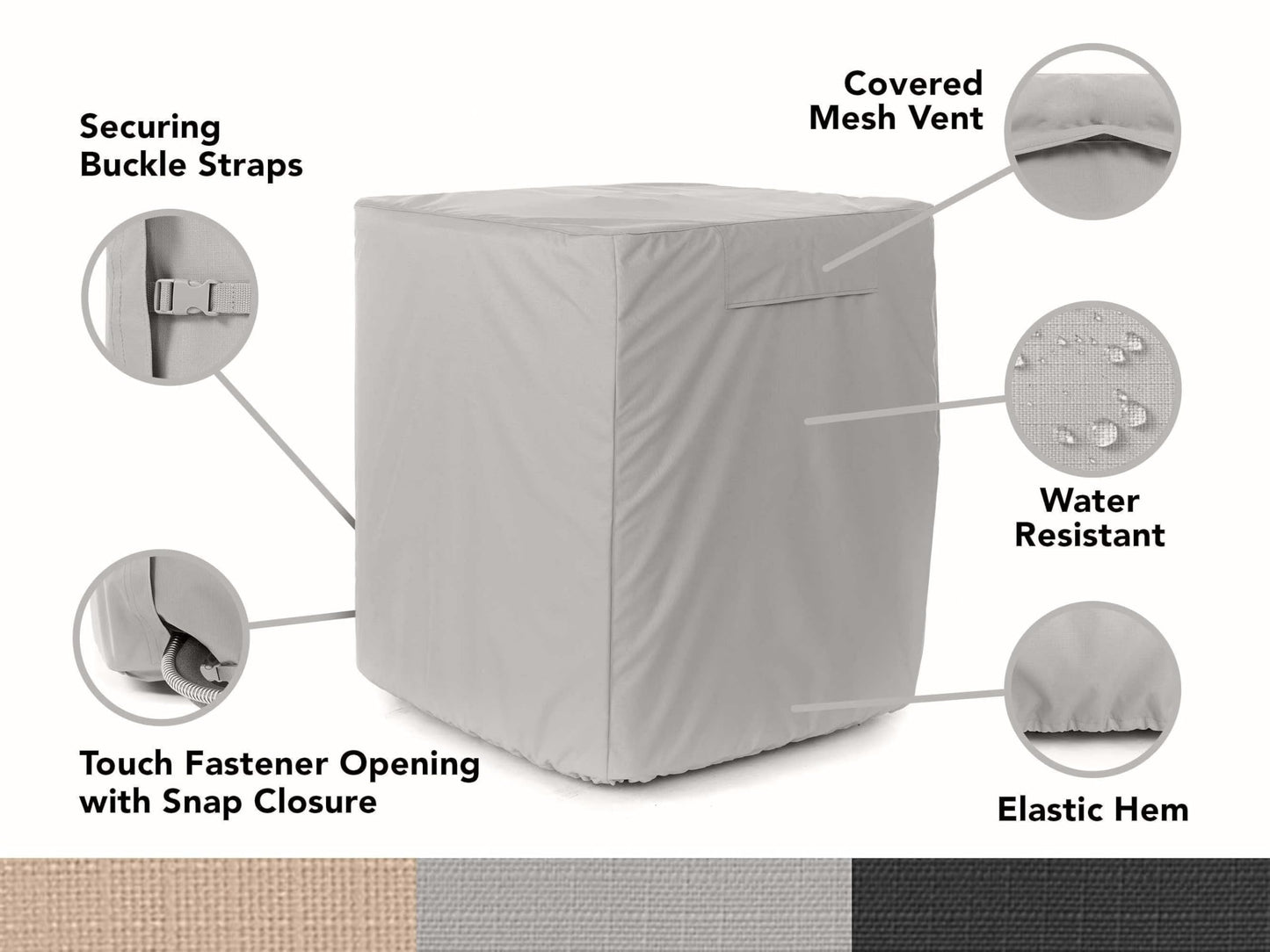 Covermates Air Conditioner Cover - Durable Weather-Resistant Protection For Outdoor Units, Ultima 600D Polyester, 32W X 32D X 28