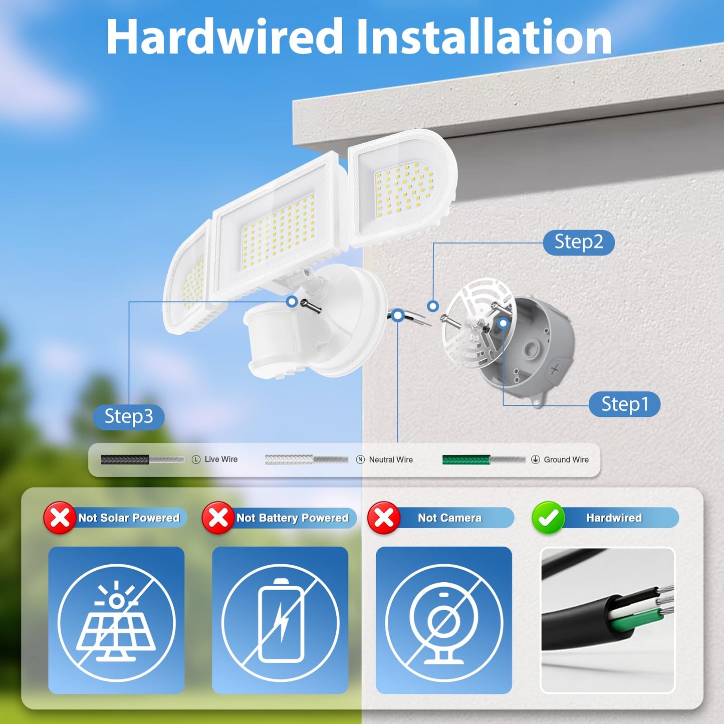 150W Motion Sensor Lights Outdoor For Outside  15000Lm Led Flood Lights Outdoor Wired Dusk To Dawn  Exterior Security Floodlight Fixture Waterproof Ip65  Outdoor Lighting For House  Garage 2 Pack
