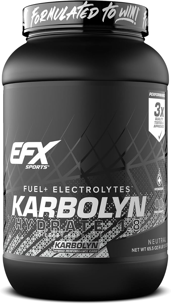 EFX Sports Karbolyn Hydrate | Carbohydrate Powder + Electrolytes | Sugar Free Sports Drink Mix | Fuel & Hydration | Stimul...