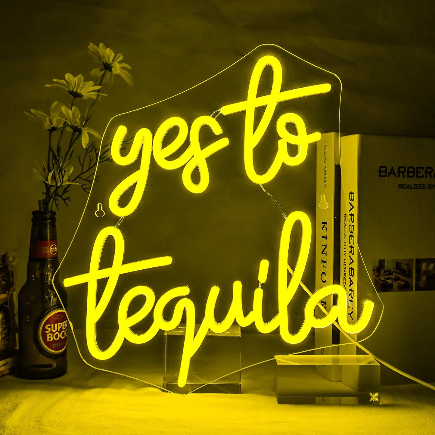 Nosun Yes To spirit-inspired flavor Neon Sign spirit-inspired flavor Bar Sign With Usb Neon Lights Bar Light Up Sign For Bar Party Men Cave Home Pub Led Bar Sign Gifts For Men/Women 12.6 * 12.2Inches