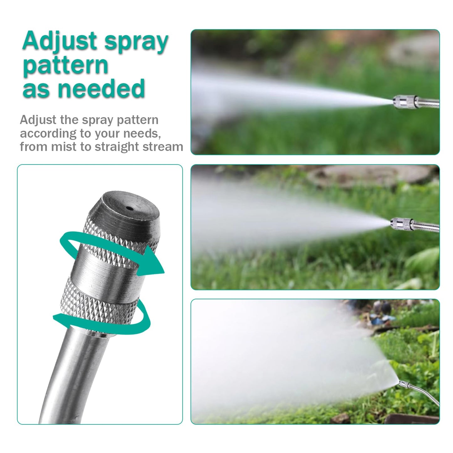 All Metal Replacement Sprayer Wand, 1/4" & 3/8" Brass Barb Sprayer Wand with Stainless Steel Shut off Valve & 2 Hose Clamps (29 Inches)
