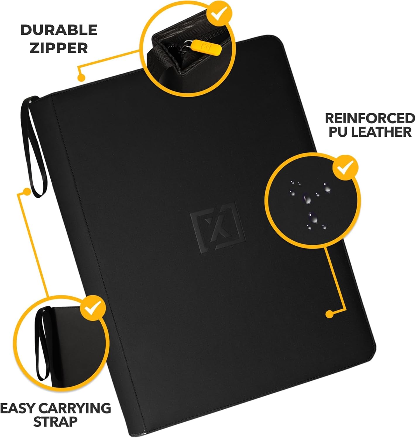 X PRO 1000+ Card Binder - Comes with 200 Card Sleeves | Compatible with TCG, Sports, MTG & More - Ringless Trading Card Binder | 1000 Pockets | TCG Binder