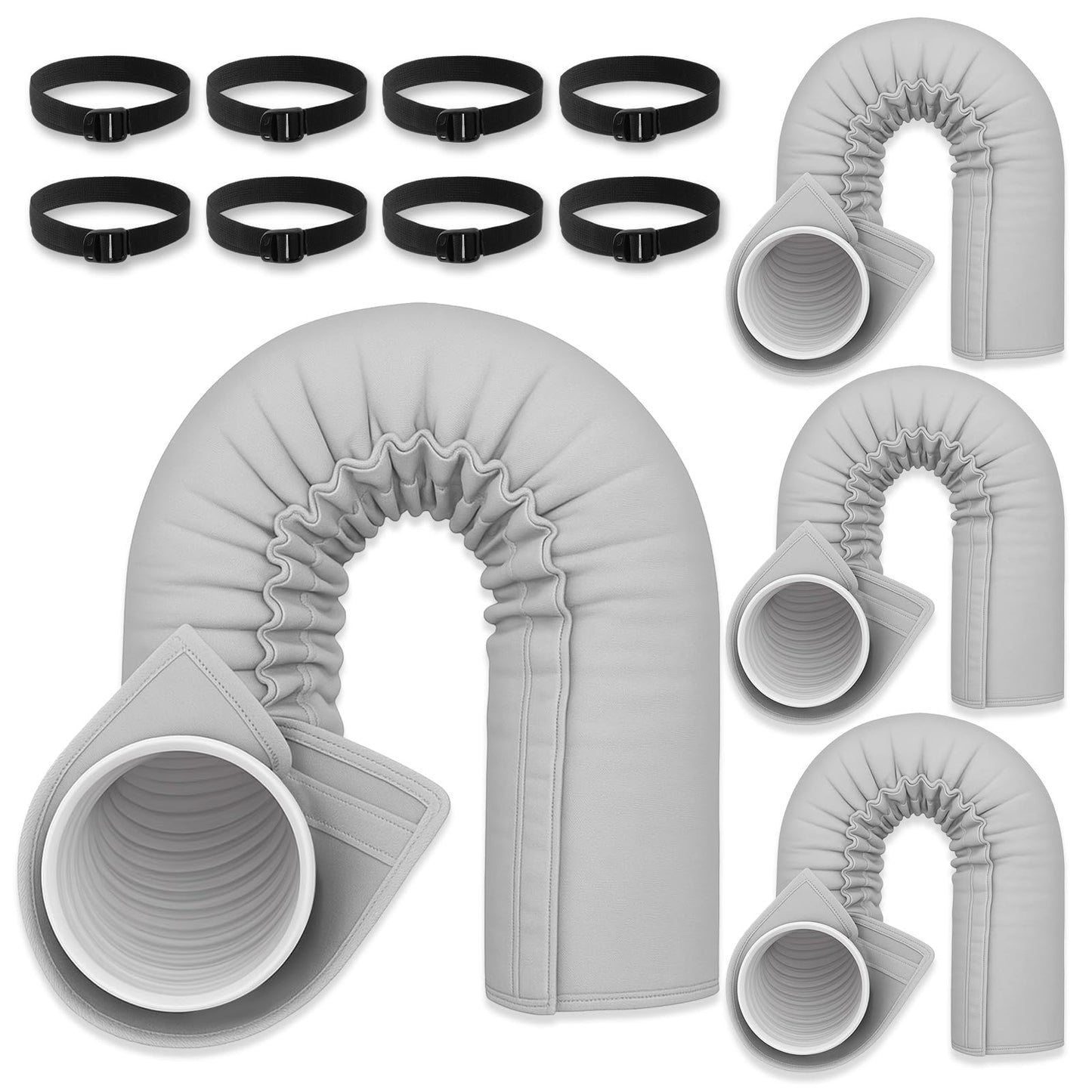 Outus 4 Pcs Air Conditioner Hose Cover Wrap - Ac Hose Duct Vent Insulation Sleeve Insulated Cover For Portable Ac For 5 & 5. 9 D