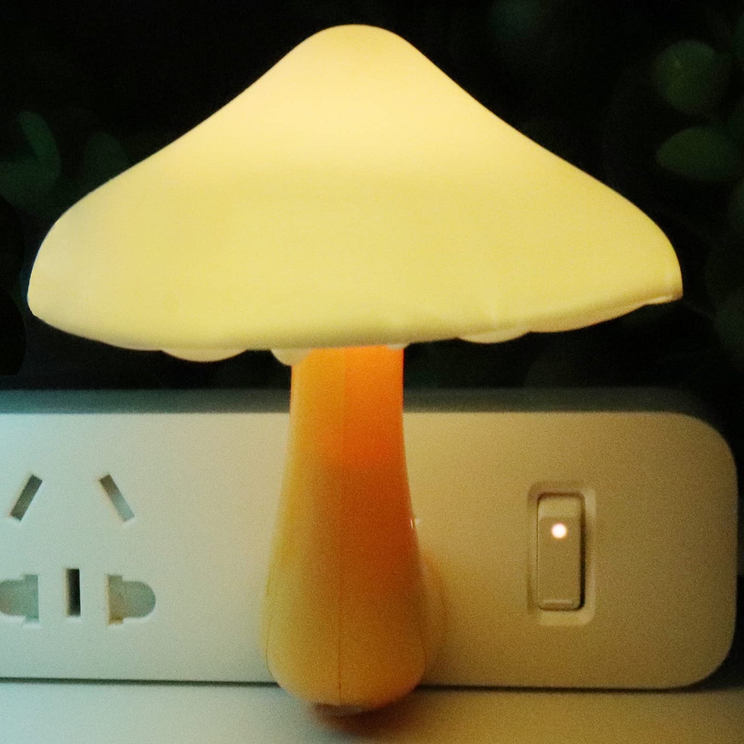 Ausaye Mushroom Led Night Lights - 4 Pack Warm White Plastic Nightlights For Kids & mature-themeds, Model 7398