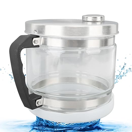 Water Distiller Glass Jar, 4L Distilled Water Storage Container Multifunction Water Distiller Glass Pot with Cover Portable Replacement Collection Bottle for Water Distille