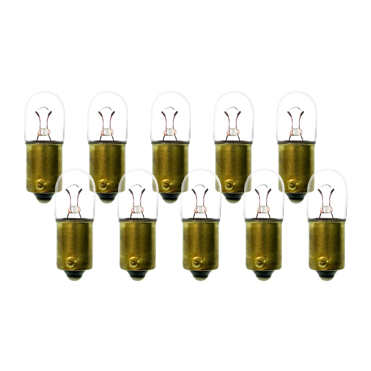 Cec 755 Light Bulb - 6.3V, 0.945W, T-3.25 Shape, Ba9S Base, 10-Pack, Glass And Tungsten