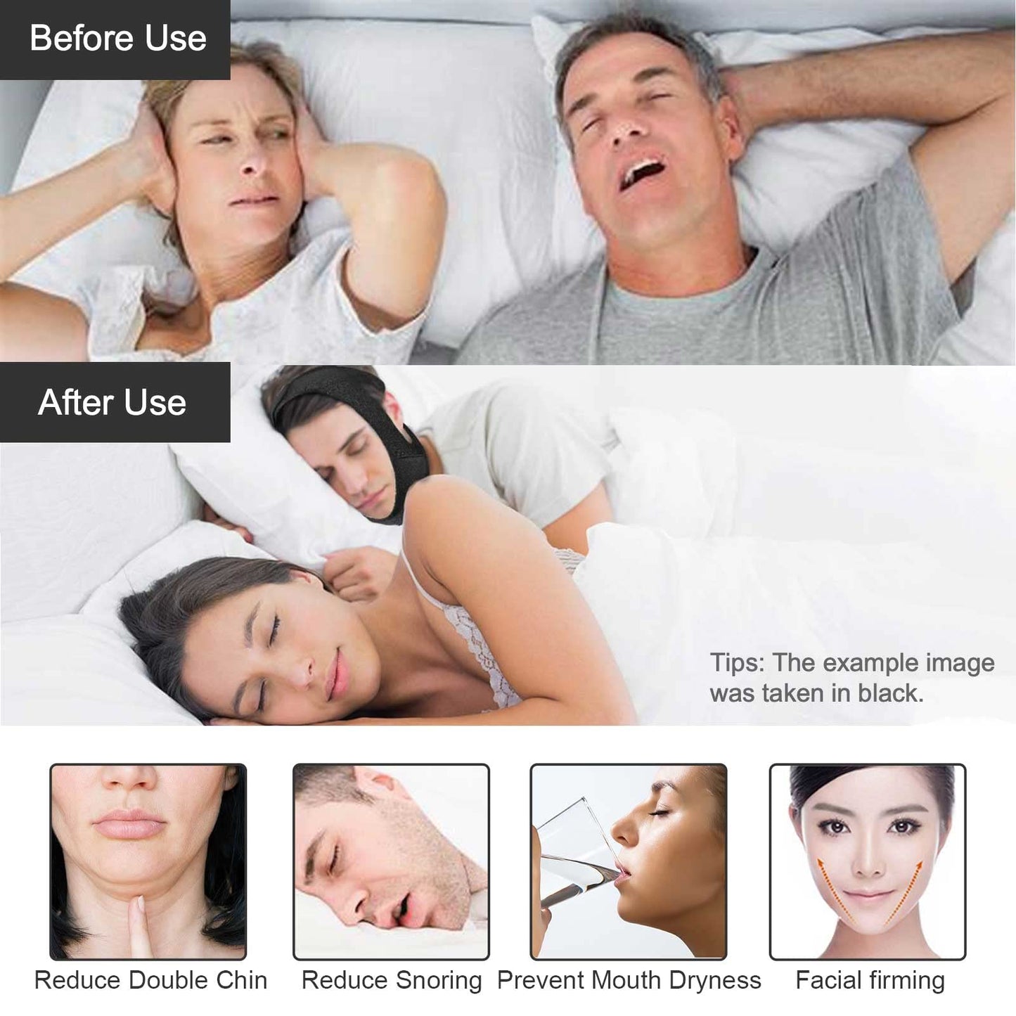 Chin Strap - Chin Strap for Cpap Users, Cpap Chin Strap, Anti Snoring Chin Strap, Chin Strap for Snoring, Breathable Comfortable Cpap Chin Straps for Men and Women, Extension Strap, Pink (Pink)