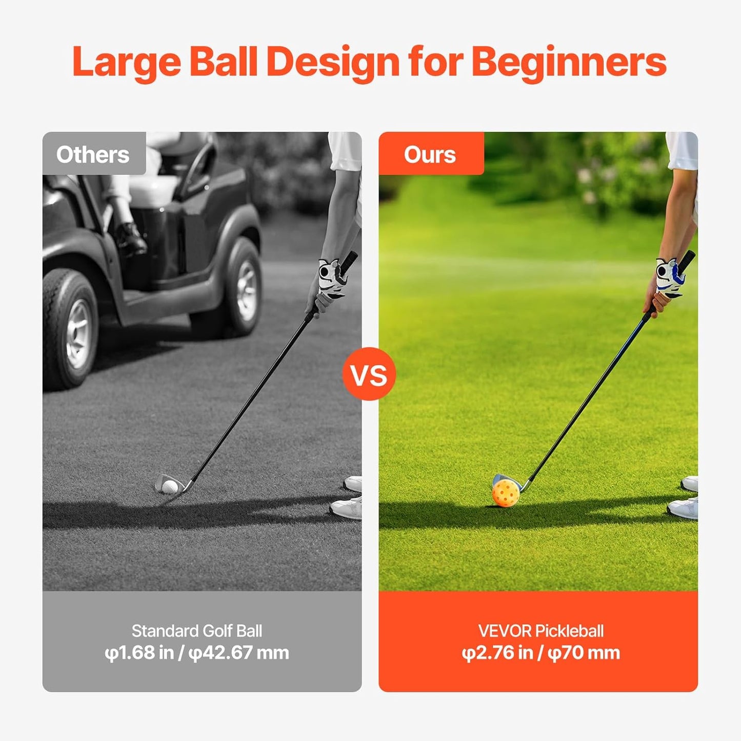 VEVOR Backyard Golf Game, 6 Hole Golf Course, Golf Practice Games, Golf Chipping Game for Family, Adults and Kids, Portable Outdoor Yard Golf Game for Lawn, Yard, Camping, Park, Beach