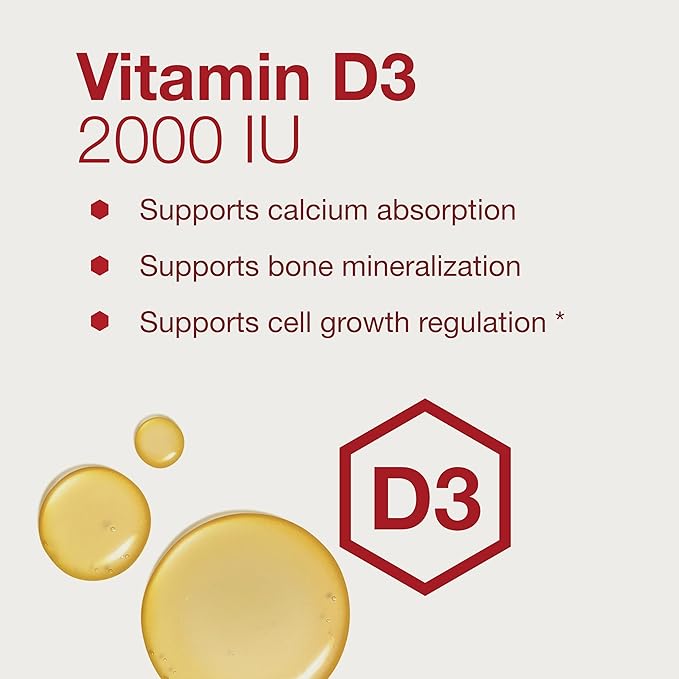 PROTOCOL FOR LIFE BALANCE Liquid Vitamin D3-2,000 IU - Immune Support Strong Bones and Teeth Health - 1 Fl Oz