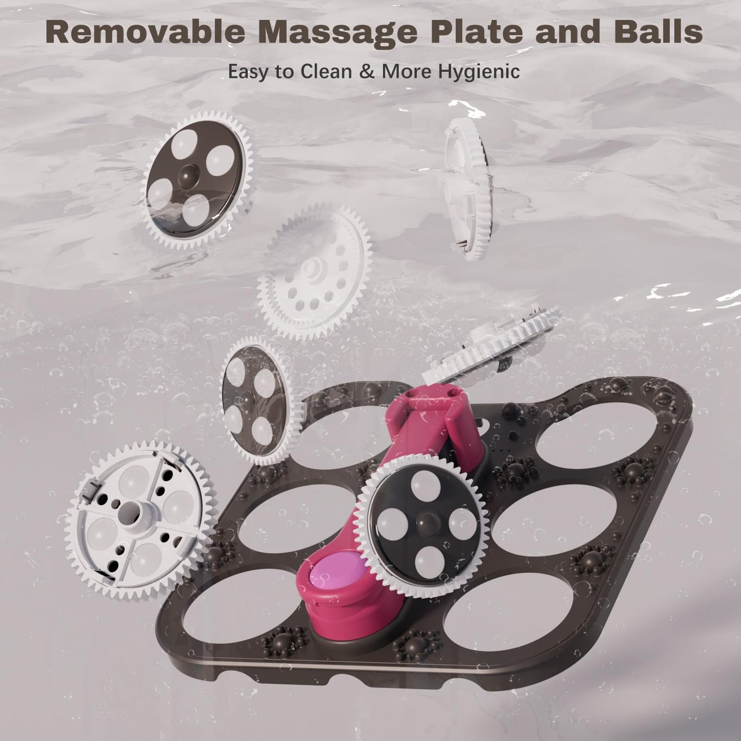 Ranjova Foot Spa Electric Rotary Massage, with Touchscreen Pro Color Display, Collapsible Foot Bath with Heat, Bubble,Remote Con