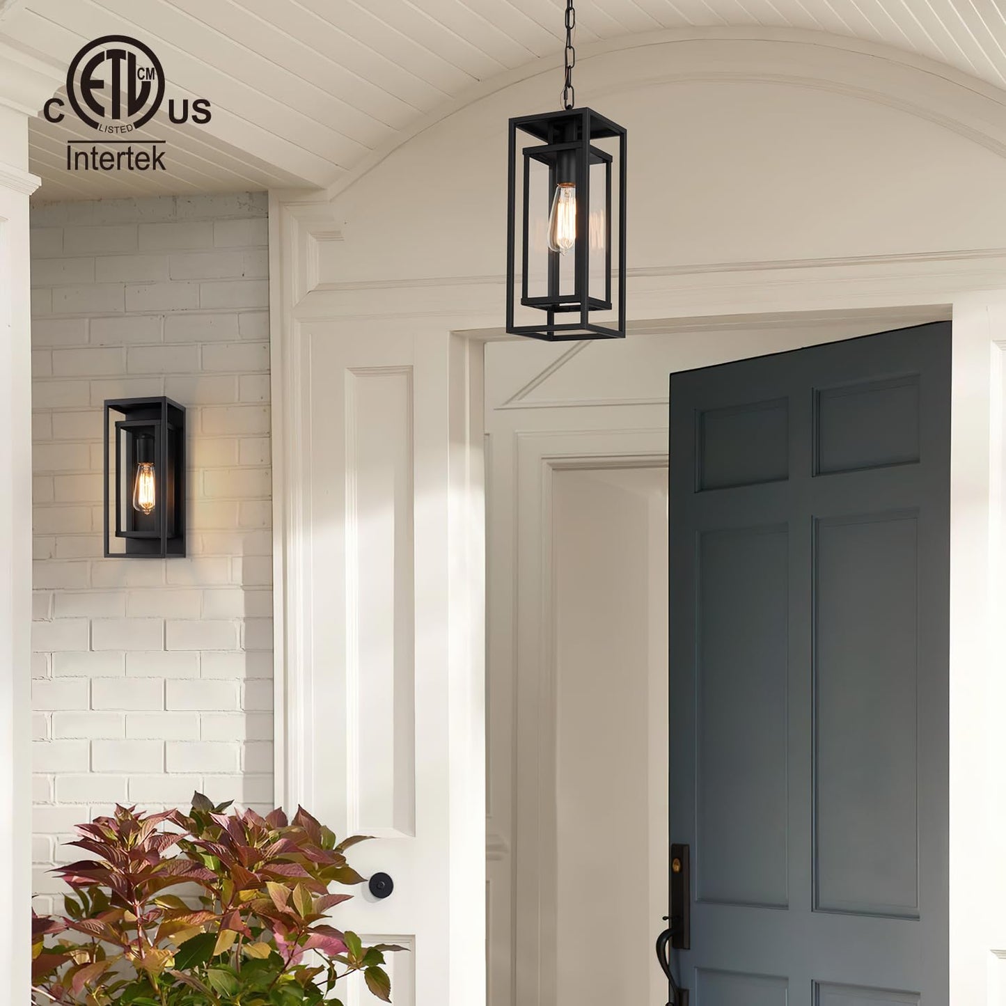 Mirrea 14 Outdoor Pendant Lights For Front Porch Hanging Lamps For House Outside Lighting Fixture For Patio Exterior Chandelier For Entryway Ceiling Lanterns For Gazebo