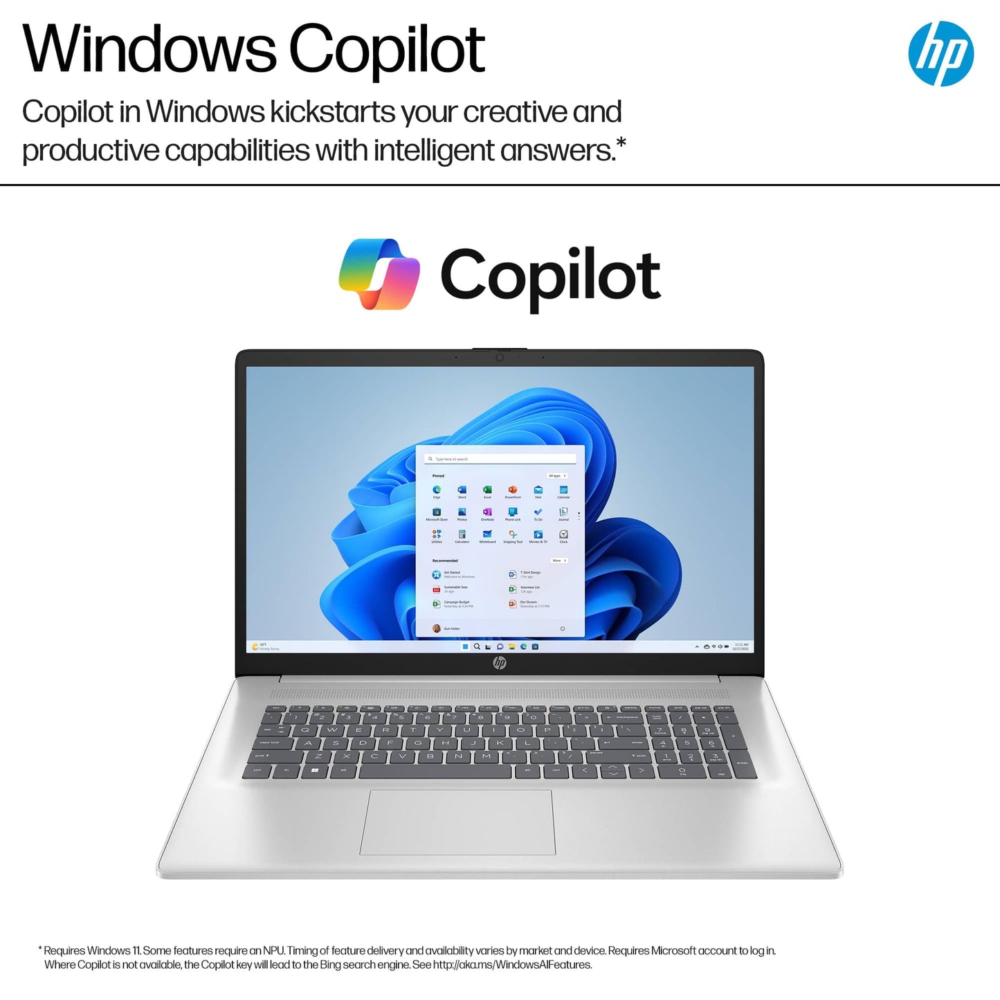 Hp 17 Inch Business Laptop Computer - Office Lifetime, 17.3 Fhd+ Display, Amd Ryzen 5 7430U(Beats I7), Amd Radeon Graphics, Wind