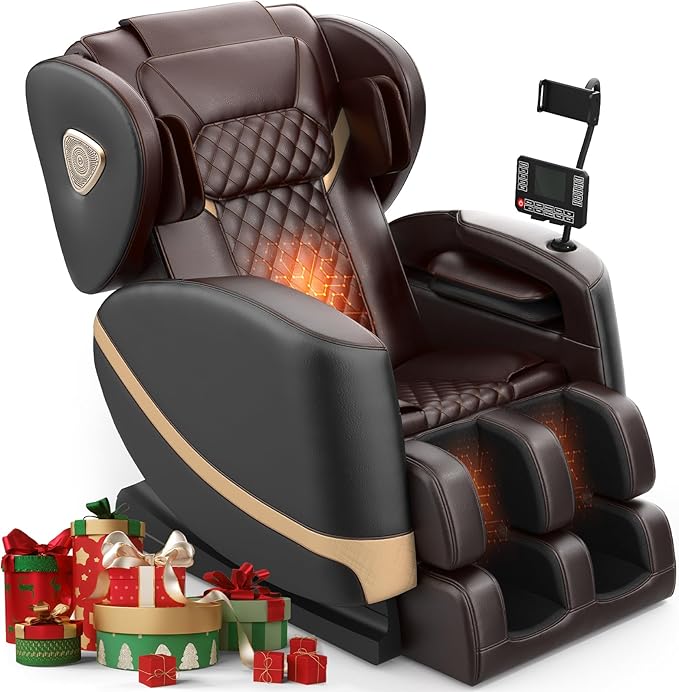 FURNIMAT 2025 Massage Chair Full Body, Zero Gravity Massage Chair with 10 Fix Rollers, Heating, Foot Massage, Auto Modes, ...