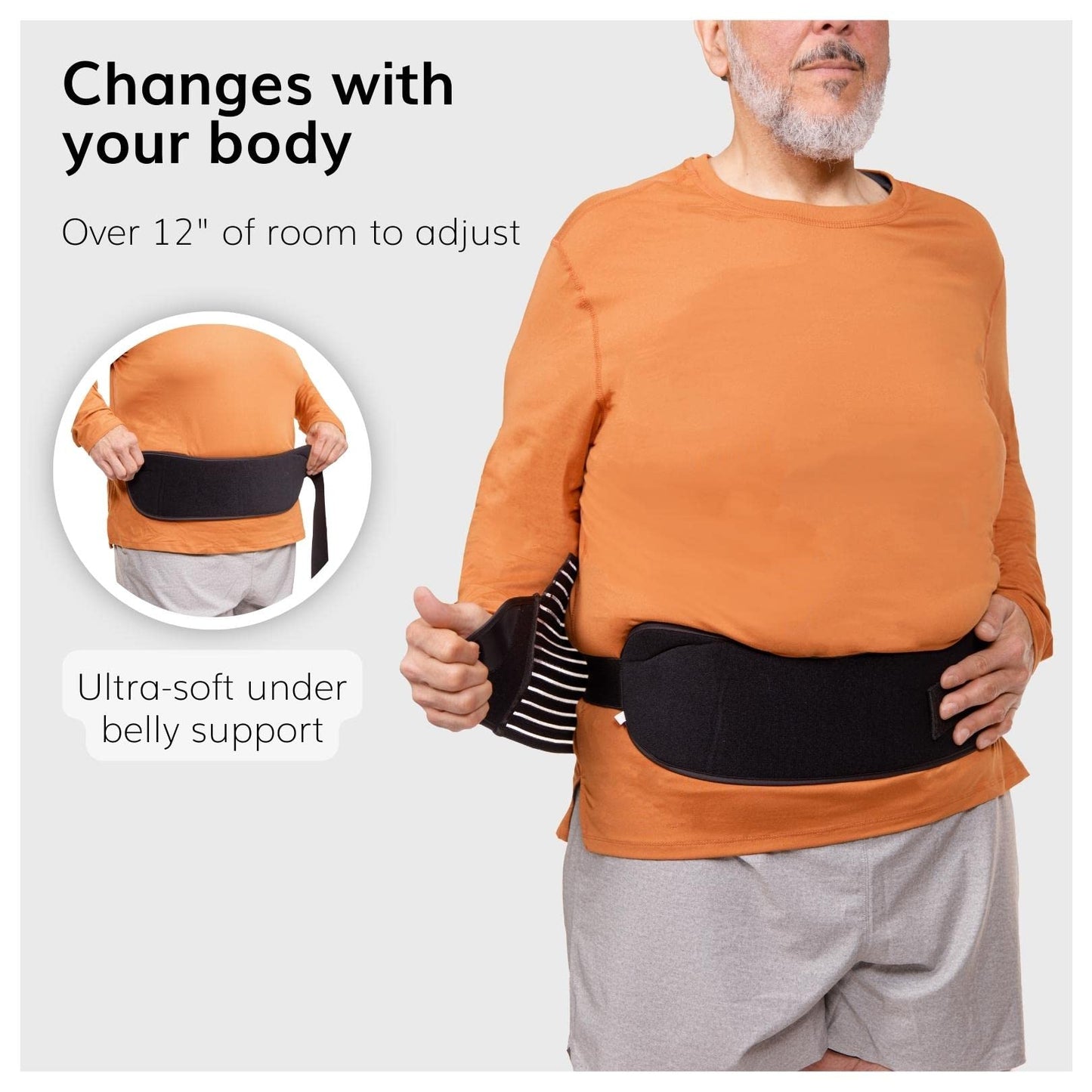 BraceAbility Obesity Belt Stomach Holder - Men and Women's Plus Size Belly Support Band Girdle for Hanging Stomach Relief, Pendulous Abdominal Support, Lower Tummy Fat Lifter Pannus Sling (Small)