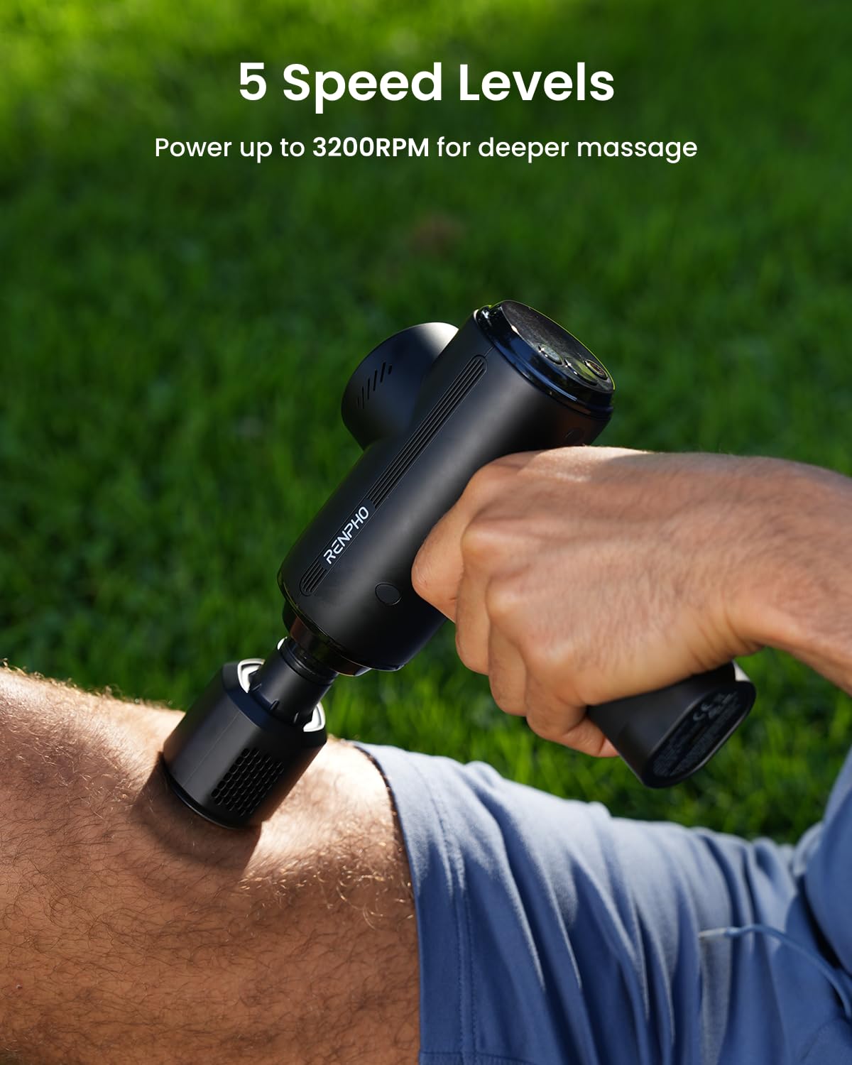 RENPHO Active Thermacool 2 Massage Gun with Heat and Cold Therapy, Professional Deep Tissue Handheld Massager with Carry Case, Percussion Body Muscle Masajeador for Men Women Athletes Back