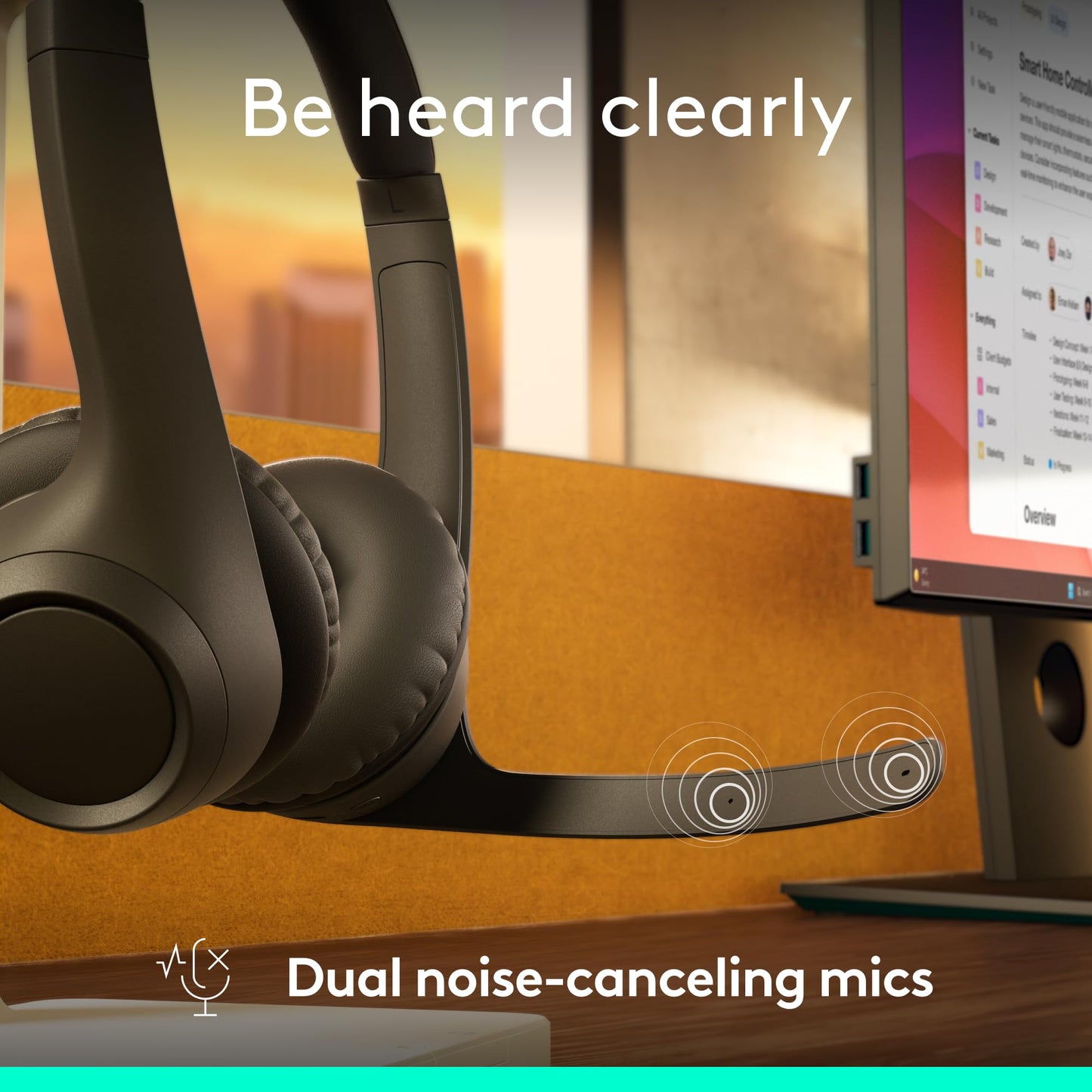 Logitech Zone 305 For Business, Wireless Bluetooth Headset With Microphone, For Google Meet, Google Voice, Zoom, Compatible With
